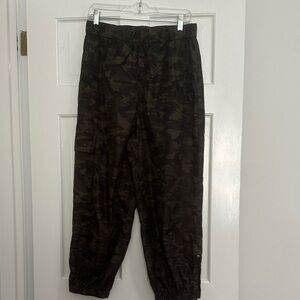 Tibi Crispy Nylon Camouflage Track Pants